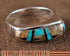 Turquoise Tiger Eye Multicolor Silver Ring Size 5-3/4 RS44487